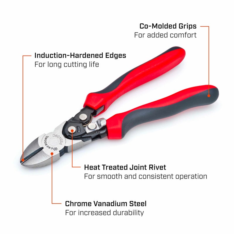 Crescent 8" Pro Series Diagonal Compound Action Dual Material Cutting Pliers - PS5429C - Image 2